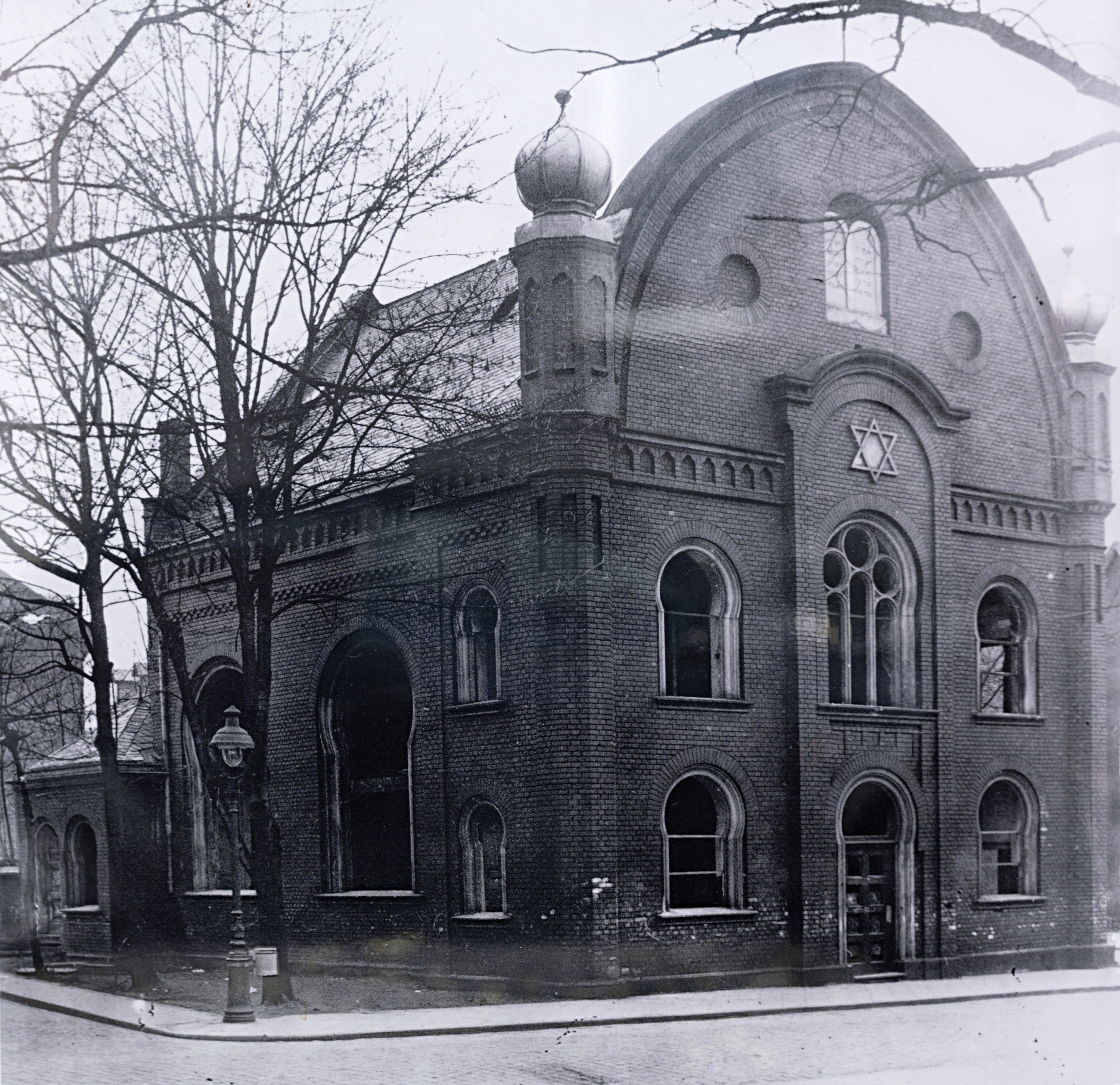 The synagogue in Frankfurt-Höchst after the Night of Broken Glass pogrom, 1938