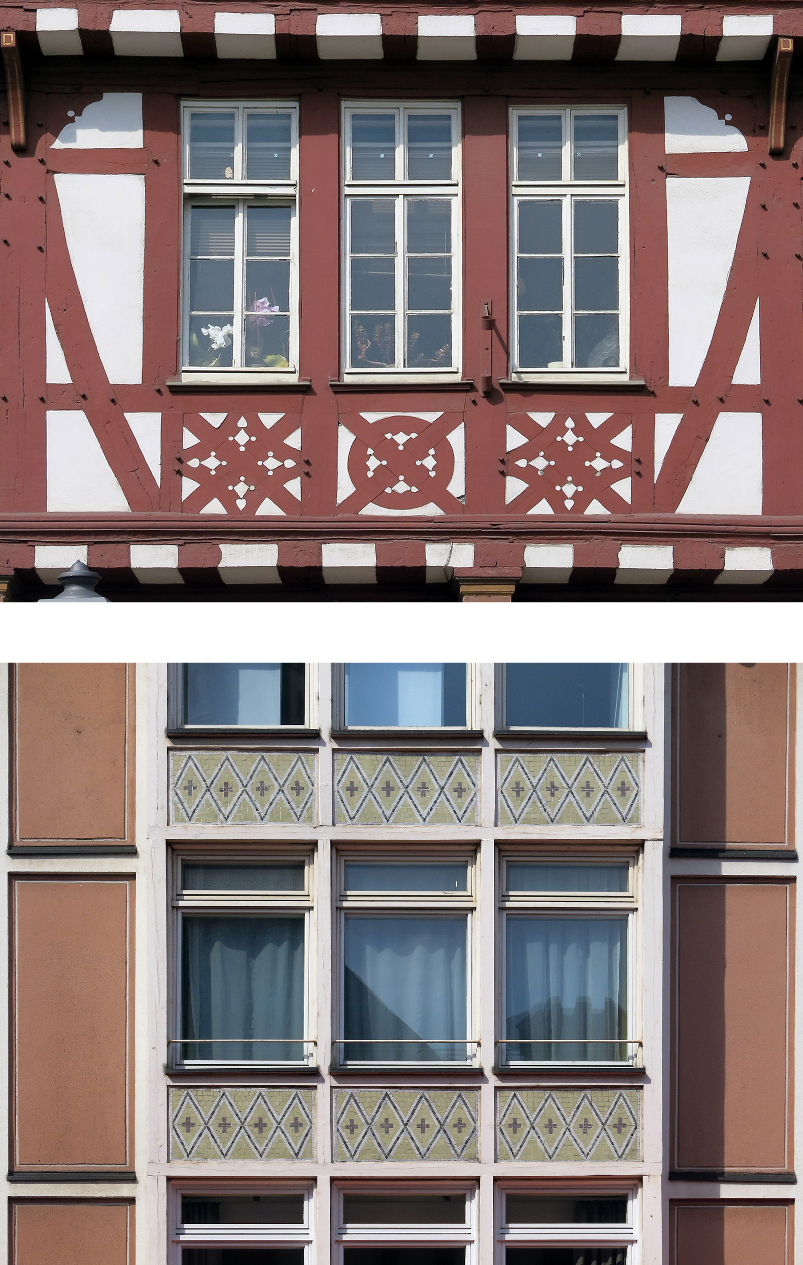 Assoziation Fassade Haus Wertheym und 50er Jahre Bebauung